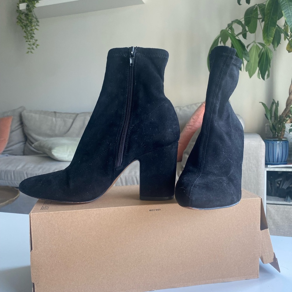 Steve Madden suede ankle sock booties